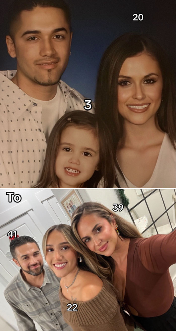 64 Parents Joined The Trend Of Sharing Photos With Their Kids That They Had Young