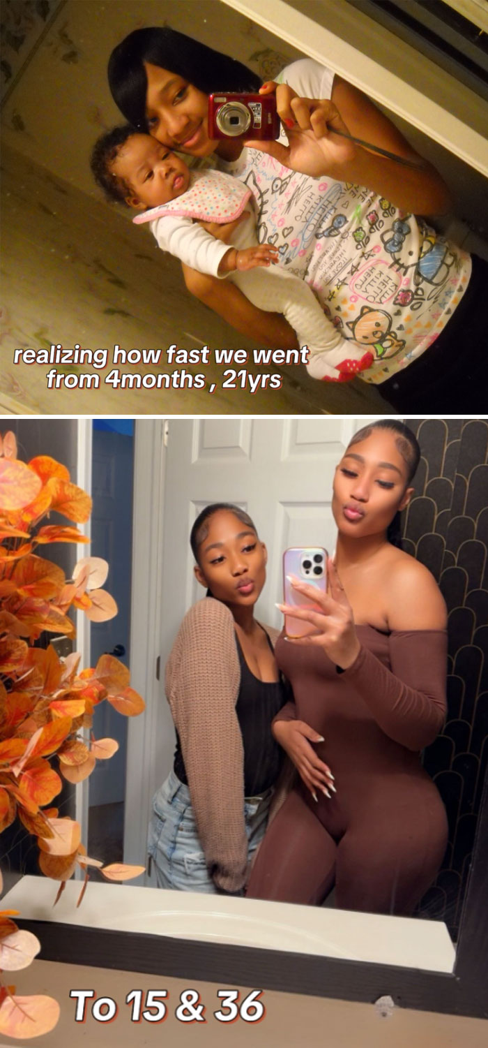 64 Parents Joined The Trend Of Sharing Photos With Their Kids That They Had Young