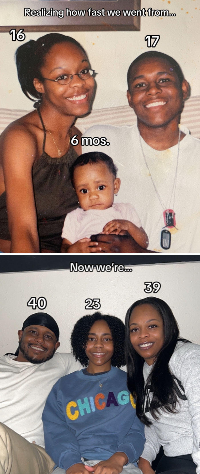 64 Parents Joined The Trend Of Sharing Photos With Their Kids That They Had Young