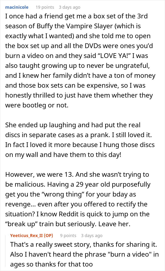 Woman Upset BF Likes Her Gift To Him As She Expected Him To Dump Her