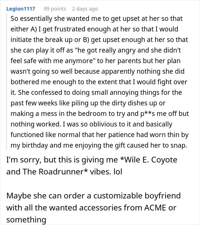 Woman Upset BF Likes Her Gift To Him As She Expected Him To Dump Her
