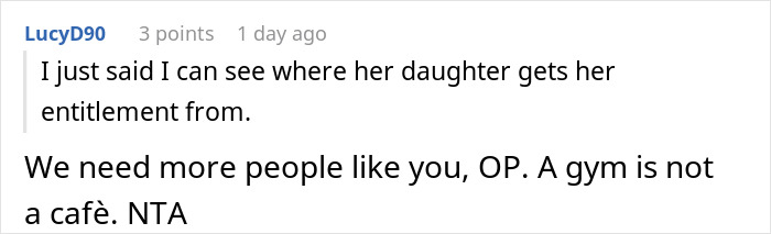 Entitled Mother Defends Daughter Hogging Unused Gym Treadmill, Gets Told She&rsquo;s The Problem