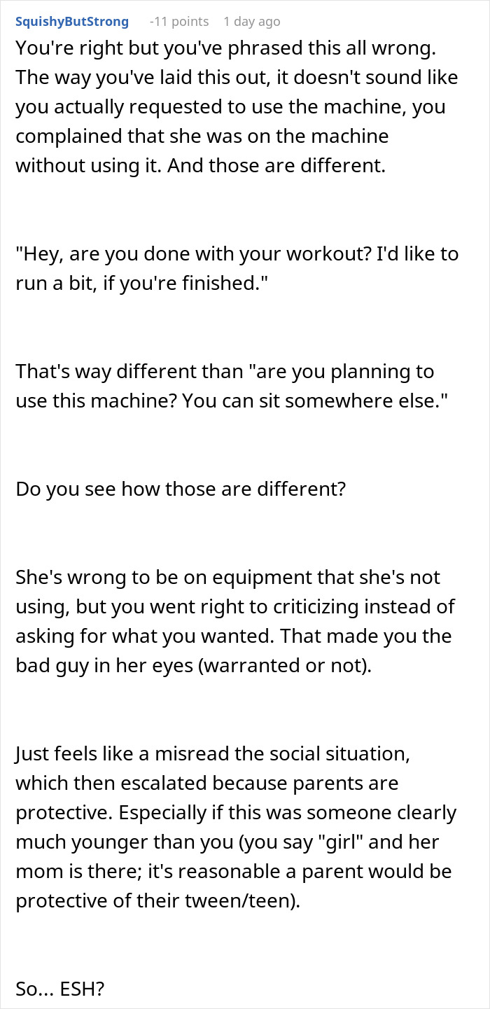 Entitled Mother Defends Daughter Hogging Unused Gym Treadmill, Gets Told She&rsquo;s The Problem