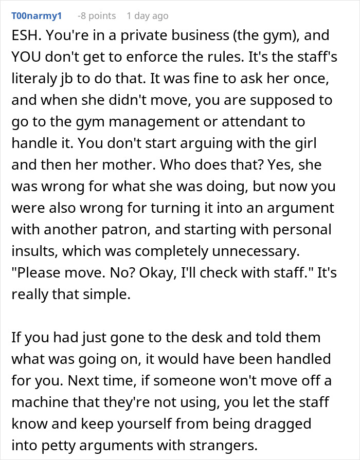 Entitled Mother Defends Daughter Hogging Unused Gym Treadmill, Gets Told She&rsquo;s The Problem