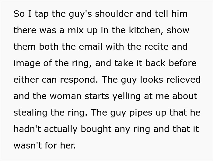 Guy’s Planned Proposal Goes Awry When His Ring Ends Up In Another Woman’s Dessert