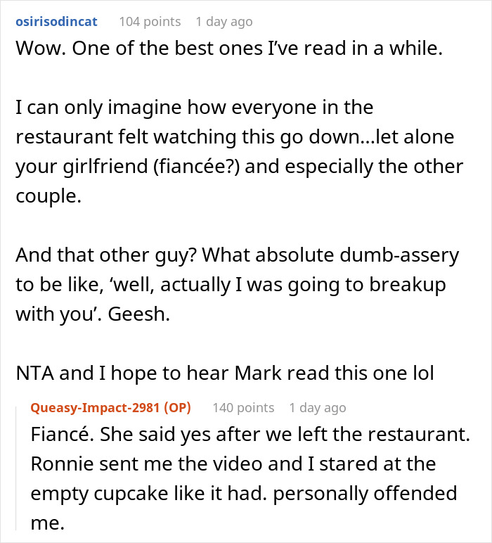 Guy’s Planned Proposal Goes Awry When His Ring Ends Up In Another Woman’s Dessert