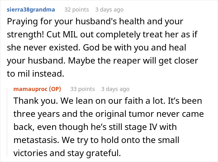 MIL Is Praised As A “Saint” By Family, But Her Vicious Ultimatum To Her Terminal Son Reveals All