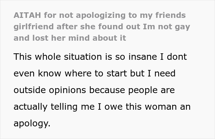 Lady Mad At BF&rsquo;s Friend For Not Being Gay, Demands An Apology For Not Revealing She&rsquo;s Straight