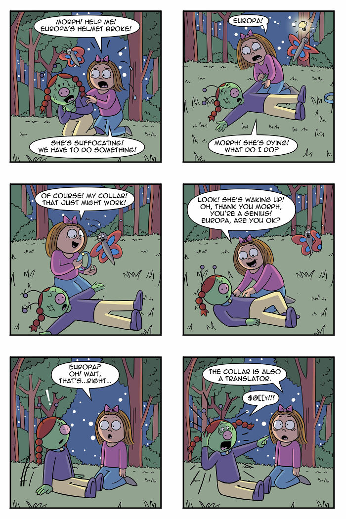 Artist Continues To Explore A Funny Story Where A Human Girl Was Adopted As A Pet By Aliens (45 New Pics) Artist Continues To Explore A Funny Story Where A Human Girl Was Adopted As A Pet By Aliens (45 New Pics)