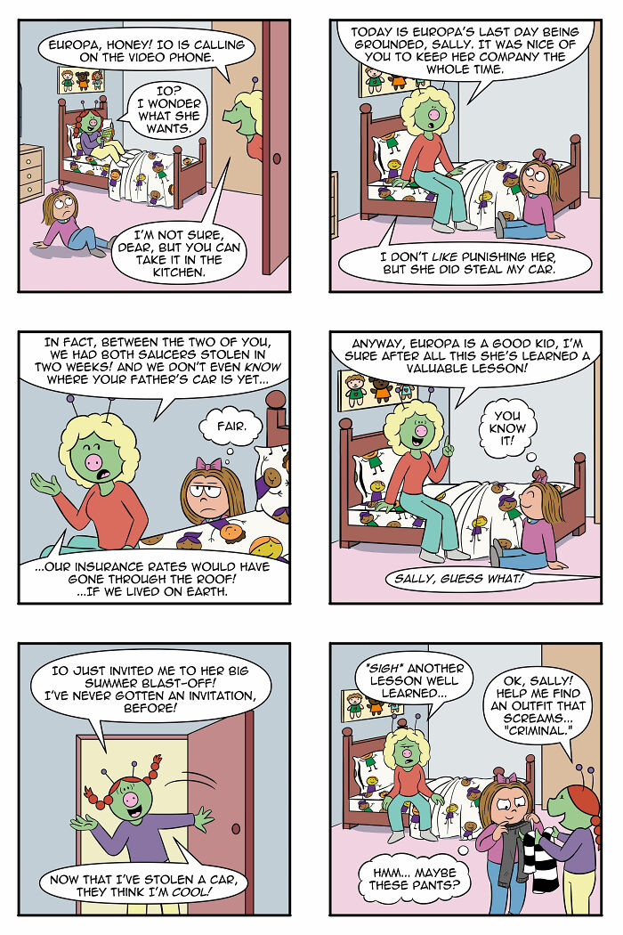 Artist Continues To Explore A Funny Story Where A Human Girl Was Adopted As A Pet By Aliens (45 New Pics) Artist Continues To Explore A Funny Story Where A Human Girl Was Adopted As A Pet By Aliens (45 New Pics)