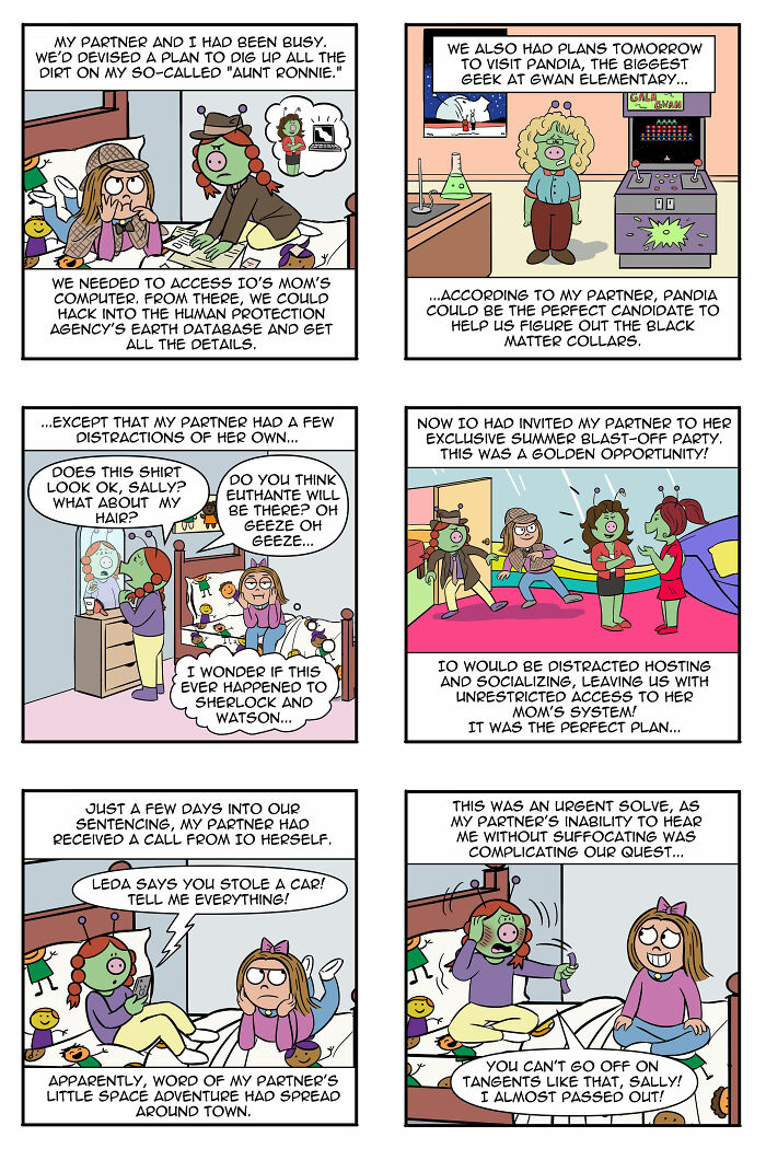 Artist Continues To Explore A Funny Story Where A Human Girl Was Adopted As A Pet By Aliens (45 New Pics) Artist Continues To Explore A Funny Story Where A Human Girl Was Adopted As A Pet By Aliens (45 New Pics)