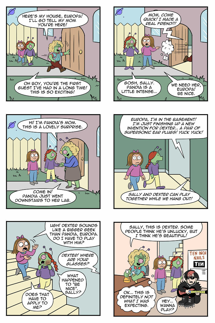 Artist Continues To Explore A Funny Story Where A Human Girl Was Adopted As A Pet By Aliens (45 New Pics) Artist Continues To Explore A Funny Story Where A Human Girl Was Adopted As A Pet By Aliens (45 New Pics)