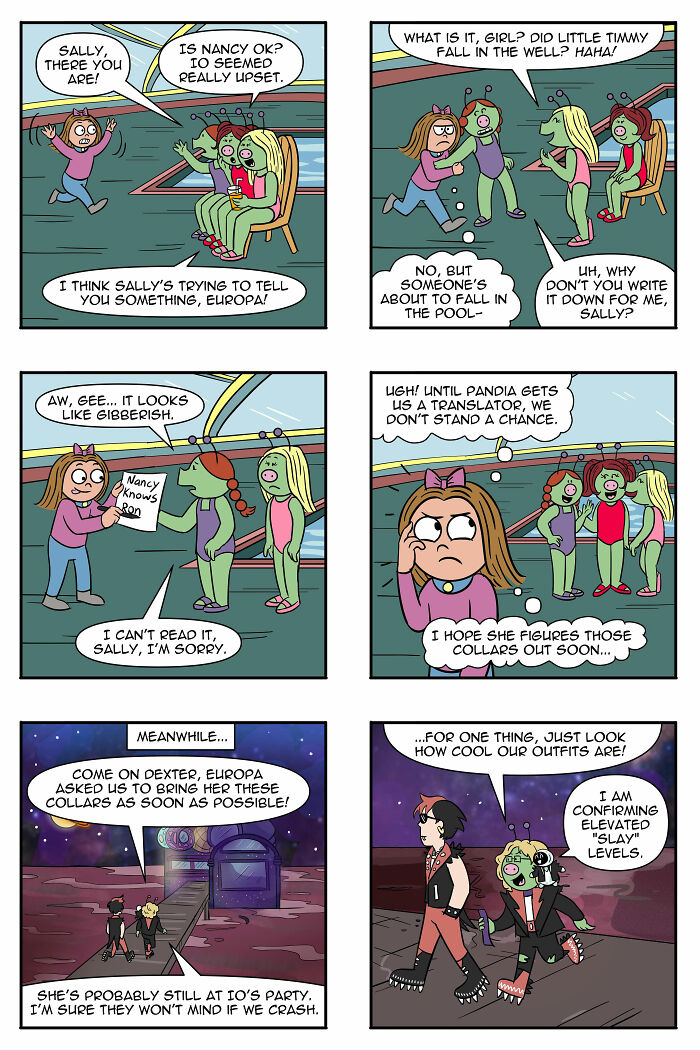 Artist Continues To Explore A Funny Story Where A Human Girl Was Adopted As A Pet By Aliens (45 New Pics) Artist Continues To Explore A Funny Story Where A Human Girl Was Adopted As A Pet By Aliens (45 New Pics)