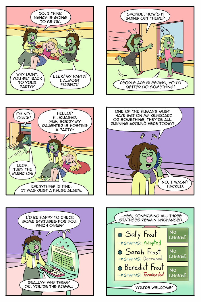 Artist Continues To Explore A Funny Story Where A Human Girl Was Adopted As A Pet By Aliens (45 New Pics) Artist Continues To Explore A Funny Story Where A Human Girl Was Adopted As A Pet By Aliens (45 New Pics)