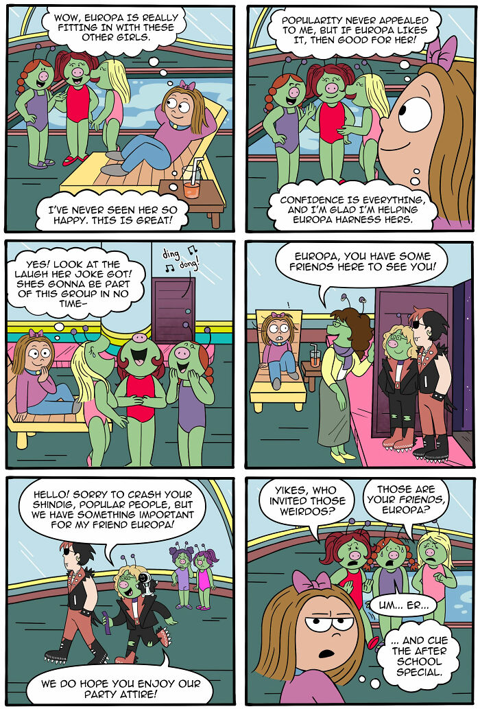 Artist Continues To Explore A Funny Story Where A Human Girl Was Adopted As A Pet By Aliens (45 New Pics) Artist Continues To Explore A Funny Story Where A Human Girl Was Adopted As A Pet By Aliens (45 New Pics)