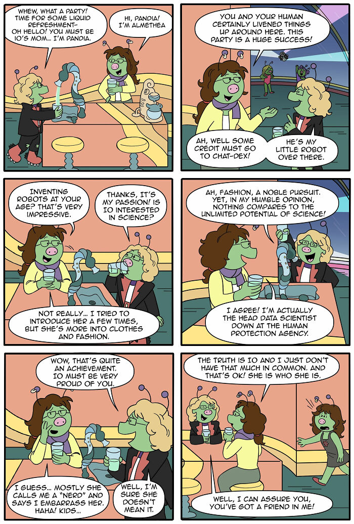 Artist Continues To Explore A Funny Story Where A Human Girl Was Adopted As A Pet By Aliens (45 New Pics) Artist Continues To Explore A Funny Story Where A Human Girl Was Adopted As A Pet By Aliens (45 New Pics)