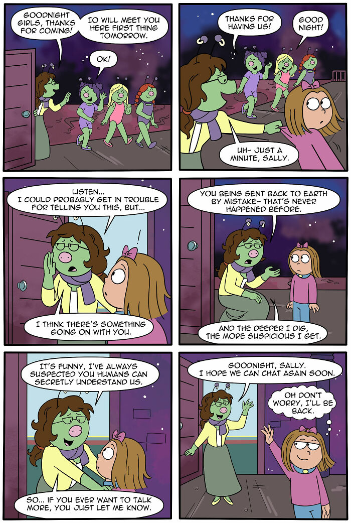 Artist Continues To Explore A Funny Story Where A Human Girl Was Adopted As A Pet By Aliens (45 New Pics) Artist Continues To Explore A Funny Story Where A Human Girl Was Adopted As A Pet By Aliens (45 New Pics)