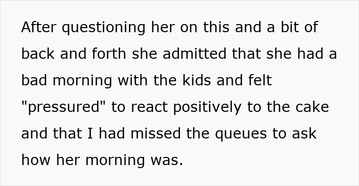 Ungrateful Wife Bins Husband&rsquo;s Cake Gift Because Of A “Bad Mood,” He&rsquo;s Livid Over A Lack Of Apology