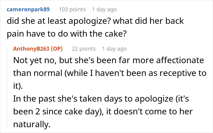 Ungrateful Wife Bins Husband&rsquo;s Cake Gift Because Of A “Bad Mood,” He&rsquo;s Livid Over A Lack Of Apology