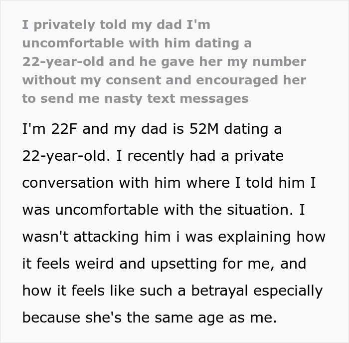 22YO Daughter Disgusted By 52YO Dad As He Dates Someone 30 Years Younger, He Goes Ballistic On Her 22YO Daughter Disgusted By 52YO Dad As He Dates Someone 30 Years Younger, He Goes Ballistic On Her