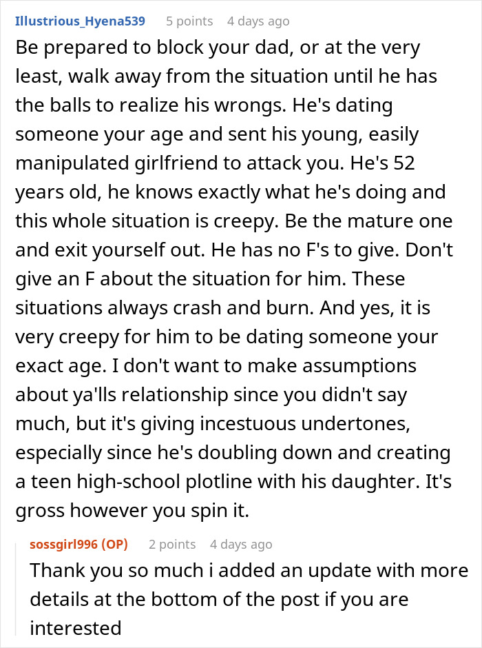 22YO Daughter Disgusted By 52YO Dad As He Dates Someone 30 Years Younger, He Goes Ballistic On Her 22YO Daughter Disgusted By 52YO Dad As He Dates Someone 30 Years Younger, He Goes Ballistic On Her