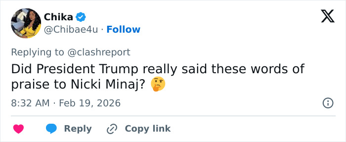 Trump’s “Cringe” Comment About Nicki Minaj’s Skin Sparks Backlash During Black History Month