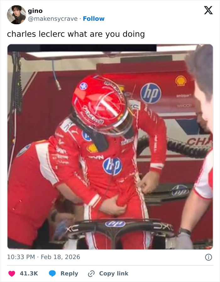“What Are You Doing”: Charles Leclerc Manhandled Himself On Air And It’s Breaking The Internet “What Are You Doing”: Charles Leclerc Manhandled Himself On Air And It’s Breaking The Internet