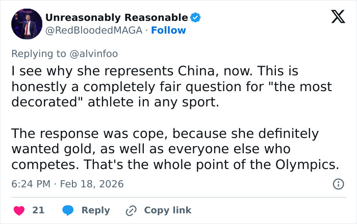 JD Vance’s Comment On Eileen Gu’s Representation Sparks Fresh Backlash Against The Athlete JD Vance’s Comment On Eileen Gu’s Representation Sparks Fresh Backlash Against The Athlete
