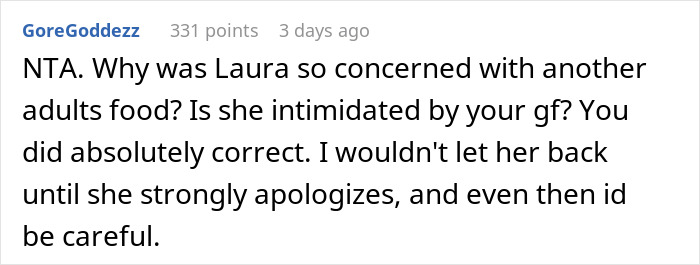 Man Kicks Out Future SIL And Brother After He&rsquo;s Done With Her Mocking His GF&rsquo;s Eating Habits