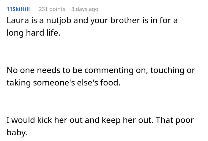 Man Kicks Out Future SIL And Brother After He&rsquo;s Done With Her Mocking His GF&rsquo;s Eating Habits