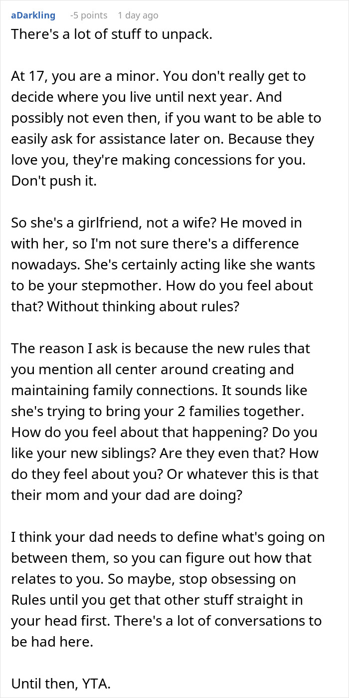 Woman Tries To Enforce Her Family Rules On BF&rsquo;s Son When He Doesn&rsquo;t Even Live With Them