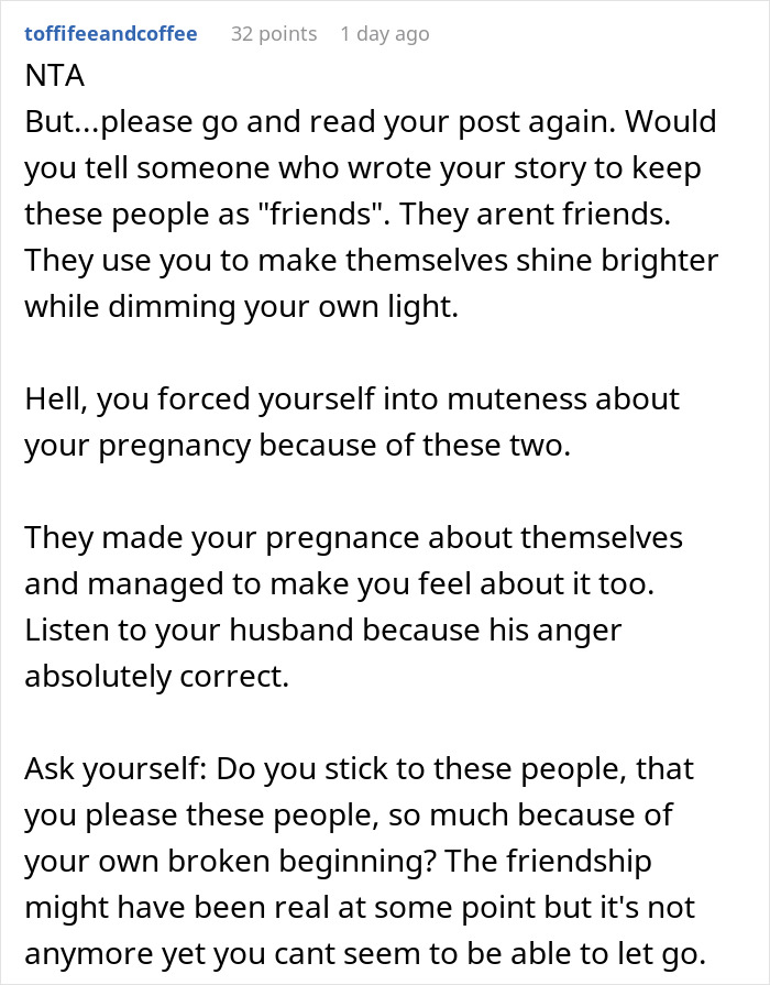 Pregnant Couple Hurt As Friends Take Out Their Infertility Struggles On Them: “I Didn’t Deserve It”