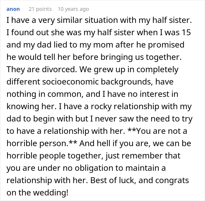 Woman Finds Biological Sister Wanting To Connect, Assumes She&rsquo;s Invited To Her Wedding