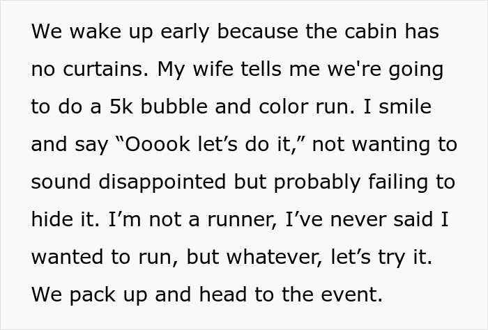 Husband Hopes For Quiet 36th Birthday, Gets 3 Toddlers, A Tiny Cabin And A Mandatory 5K Run Instead Husband Hopes For Quiet 36th Birthday, Gets 3 Toddlers, A Tiny Cabin And A Mandatory 5K Run Instead