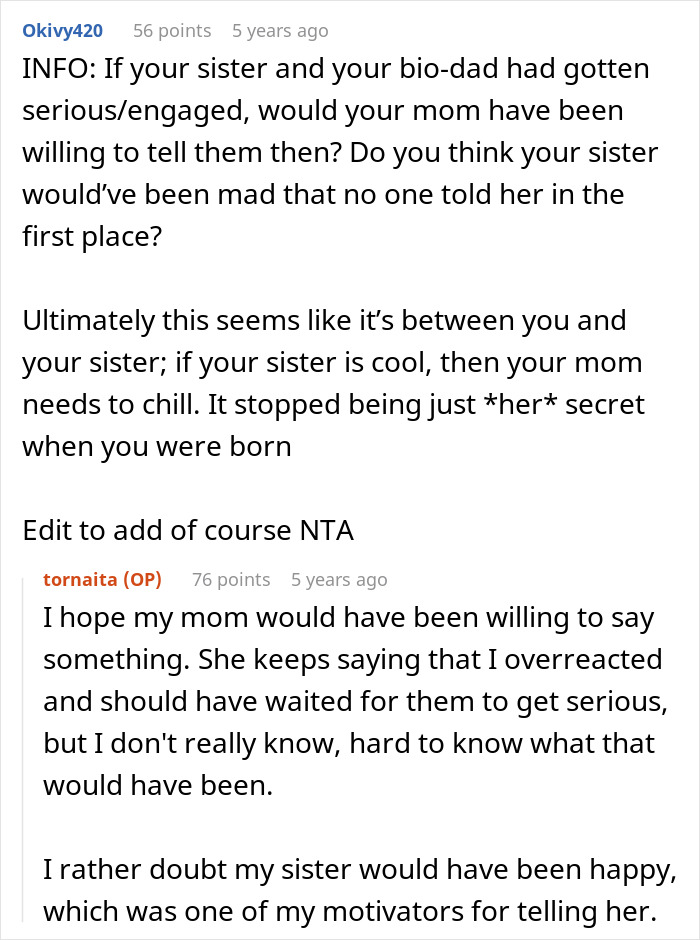 Half-Sis Shares She&rsquo;s Dating Older Guy, Woman Mortified After Learning He&rsquo;s Her Bio Dad