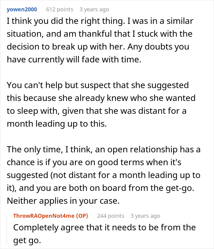 Woman Suggests An Open Relationship, Guy Immediately Breaks Up With Her: “Crying To Take Her Back”