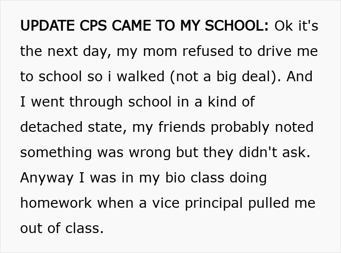 Teen Regrets Being Honest With Her Therapist When Her Mom Gets In Trouble With CPS