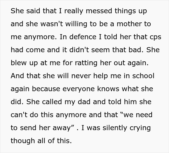 Teen Regrets Being Honest With Her Therapist When Her Mom Gets In Trouble With CPS