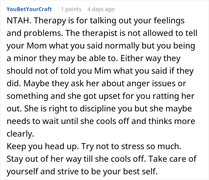 Teen Regrets Being Honest With Her Therapist When Her Mom Gets In Trouble With CPS