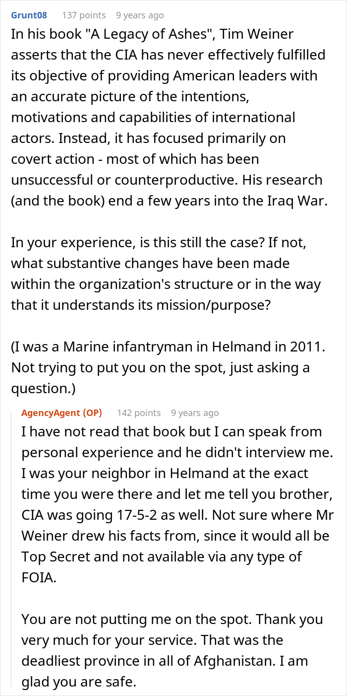 Former CIA Case Officer Answers Internet’s Most Burning Questions In This Ask Me Anything Former CIA Case Officer Answers Internet’s Most Burning Questions In This Ask Me Anything