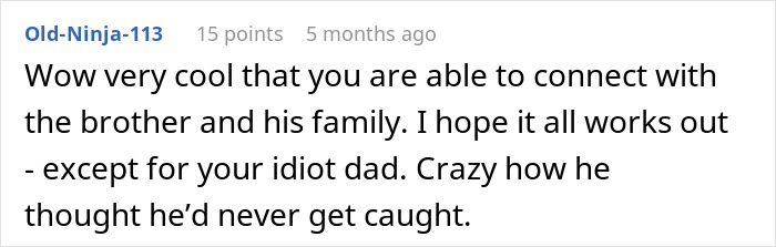 Woman Learns Father Had Secret Son For Decades, Family Falls Apart