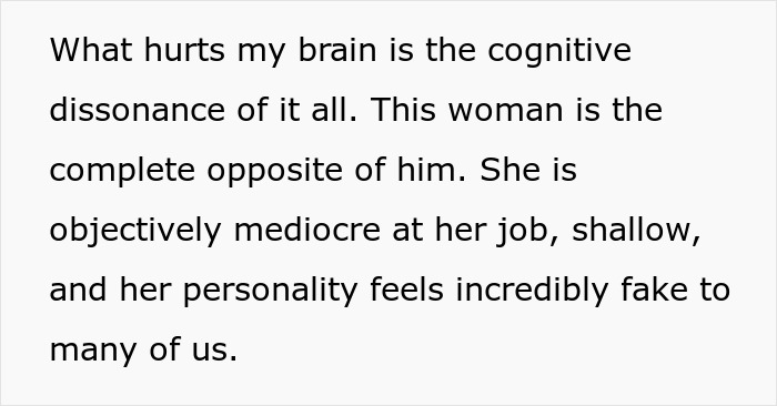 Person Disappointed In Boss They Looked Up To After They Start Affair With Employee
