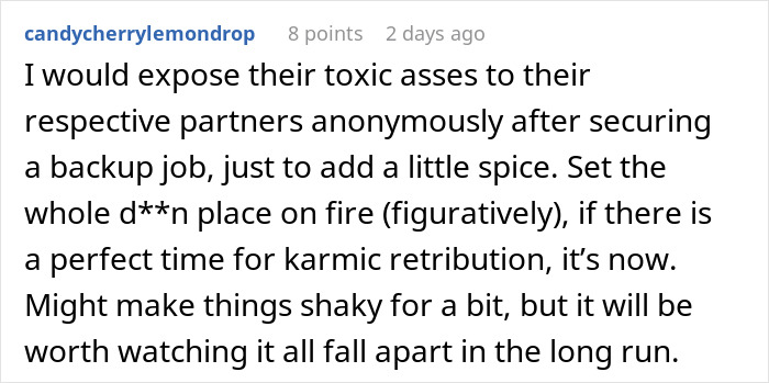 Person Disappointed In Boss They Looked Up To After They Start Affair With Employee