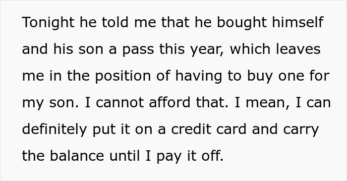 Woman Panics After Partner Who Makes 5x Her Salary Leaves Her Son Without A Ski Pass Woman Panics After Partner Who Makes 5x Her Salary Leaves Her Son Without A Ski Pass