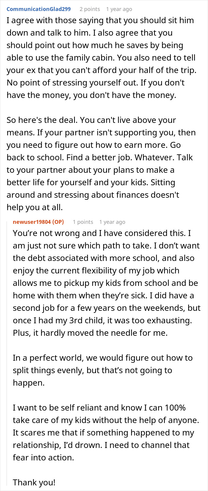 Woman Panics After Partner Who Makes 5x Her Salary Leaves Her Son Without A Ski Pass Woman Panics After Partner Who Makes 5x Her Salary Leaves Her Son Without A Ski Pass