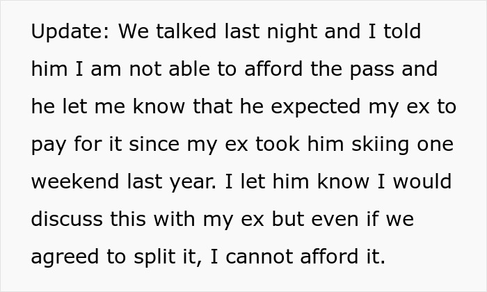 Woman Panics After Partner Who Makes 5x Her Salary Leaves Her Son Without A Ski Pass Woman Panics After Partner Who Makes 5x Her Salary Leaves Her Son Without A Ski Pass