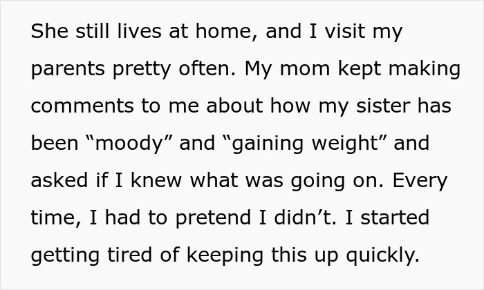 Woman Can’t Keep Her Sister’s Secret Anymore, Breaks Down After Mom Asks Her Directly Woman Can’t Keep Her Sister’s Secret Anymore, Breaks Down After Mom Asks Her Directly