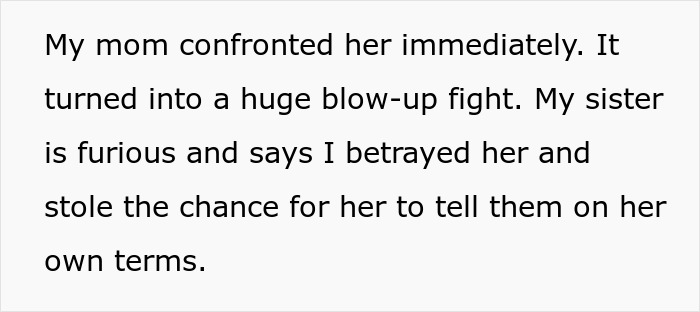 Woman Can’t Keep Her Sister’s Secret Anymore, Breaks Down After Mom Asks Her Directly Woman Can’t Keep Her Sister’s Secret Anymore, Breaks Down After Mom Asks Her Directly
