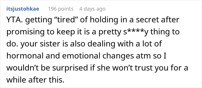 Woman Can’t Keep Her Sister’s Secret Anymore, Breaks Down After Mom Asks Her Directly Woman Can’t Keep Her Sister’s Secret Anymore, Breaks Down After Mom Asks Her Directly