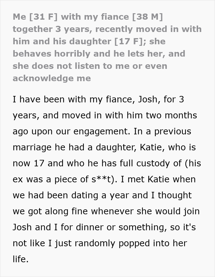 Woman Bashed Online For Turning Into Evil Stepmother For Shy And Introverted 17YO Woman Bashed Online For Turning Into Evil Stepmother For Shy And Introverted 17YO